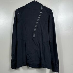 Lululemon Run: For It Pullover Black Sweater Size 10